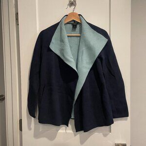 Two-tone drape cardigen